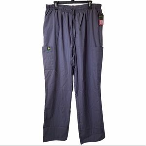 2/$15 Citron Soft Collection unisex three pocket cargo scrub pants in pewter 2XL